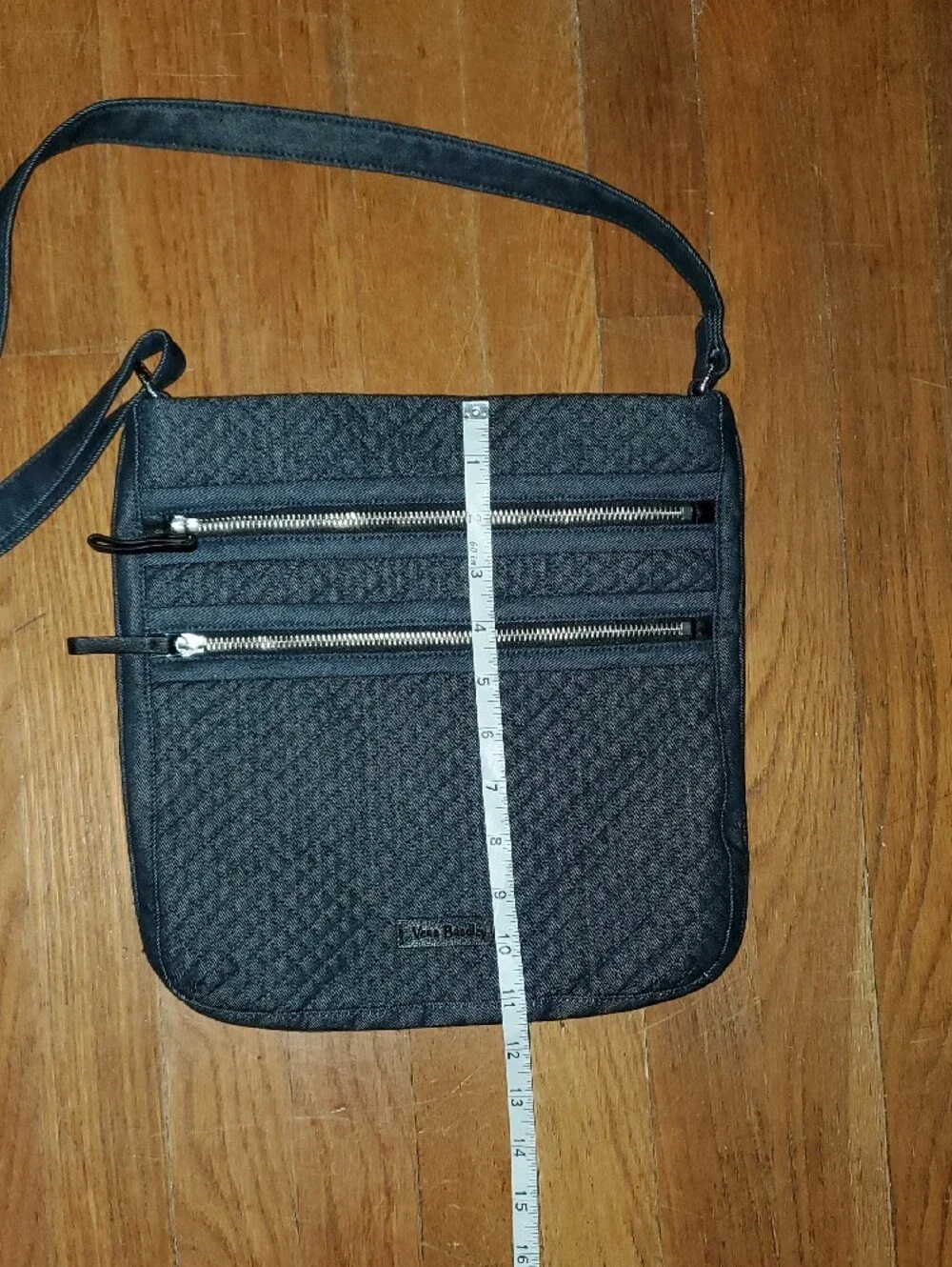 Vera Bradley Quilted Black Denim Crossbody Bag